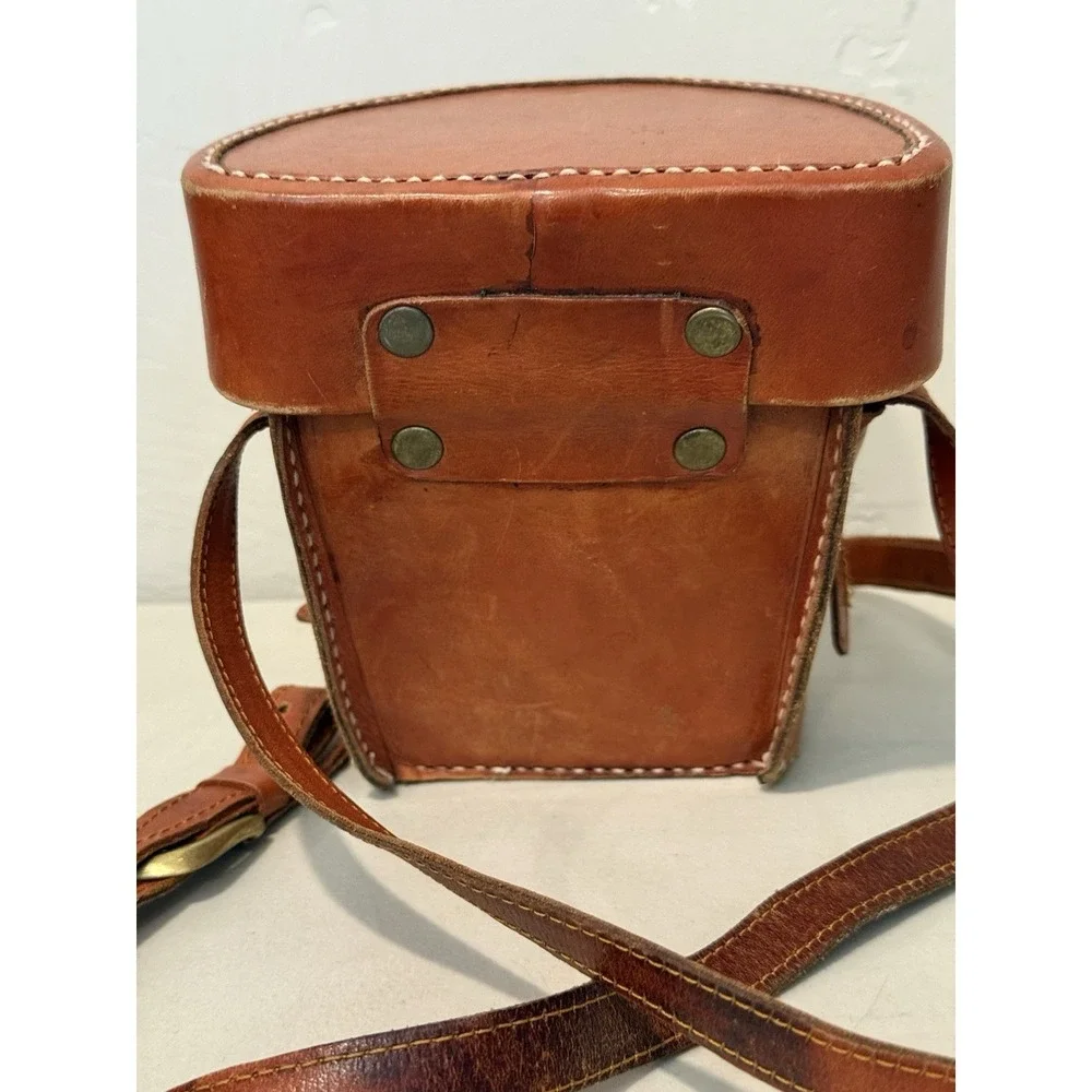 Vintage Genuine Leather Motorcycle/Bicycle Handlebar Saddlebag & Shoulder Strap